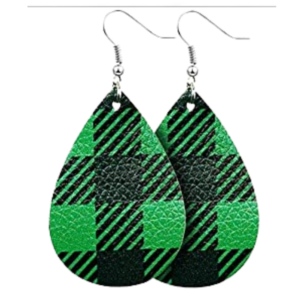 5 for $25 SHAMROCK Earrings Green Four-Leaf Clover Dangle EARINGS Irish Green Ea